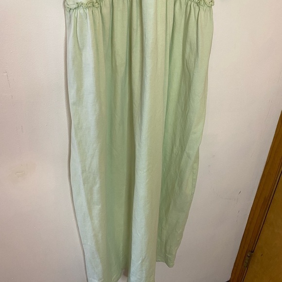 NWOT Zara Mint Green Eyelet Ruffle Midi Sun Dress - Picture 8 of 9